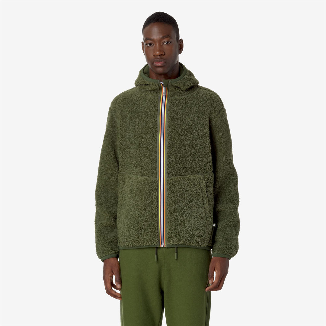 Fleece Man JACK SHERPA POLAR DOUBLE Jacket GREEN C-GREEN C Detail Double				