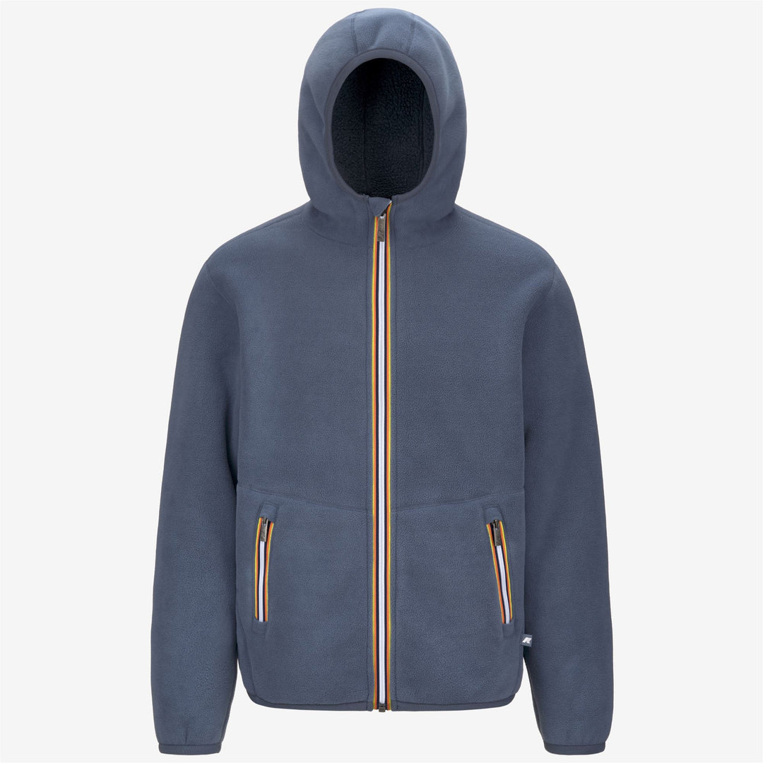 Fleece Man JACK SHERPA POLAR REVERSIBLE Jacket GREY BLUE A-GREY BLUE A Photo (jpg Rgb)			