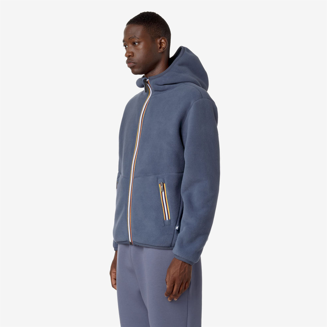 Fleece Man JACK SHERPA POLAR DOUBLE Jacket GREY BLUE A-GREY BLUE A Detail (jpg Rgb)			