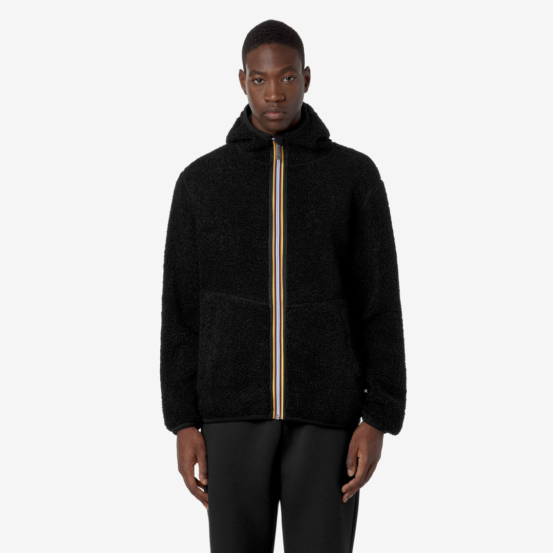 Fleece Man JACK SHERPA POLAR DOUBLE Jacket BLACK P-BLACK P Detail Double				