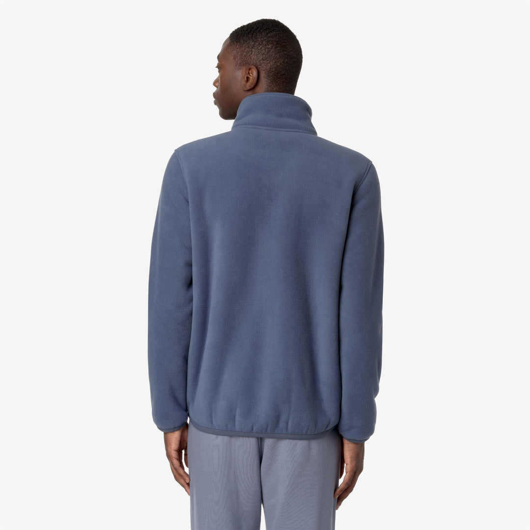 Fleece Man PASCAL SHERPA POLAR Jacket GREY BLUE A-GREY BLUE A Dressed Front Double		