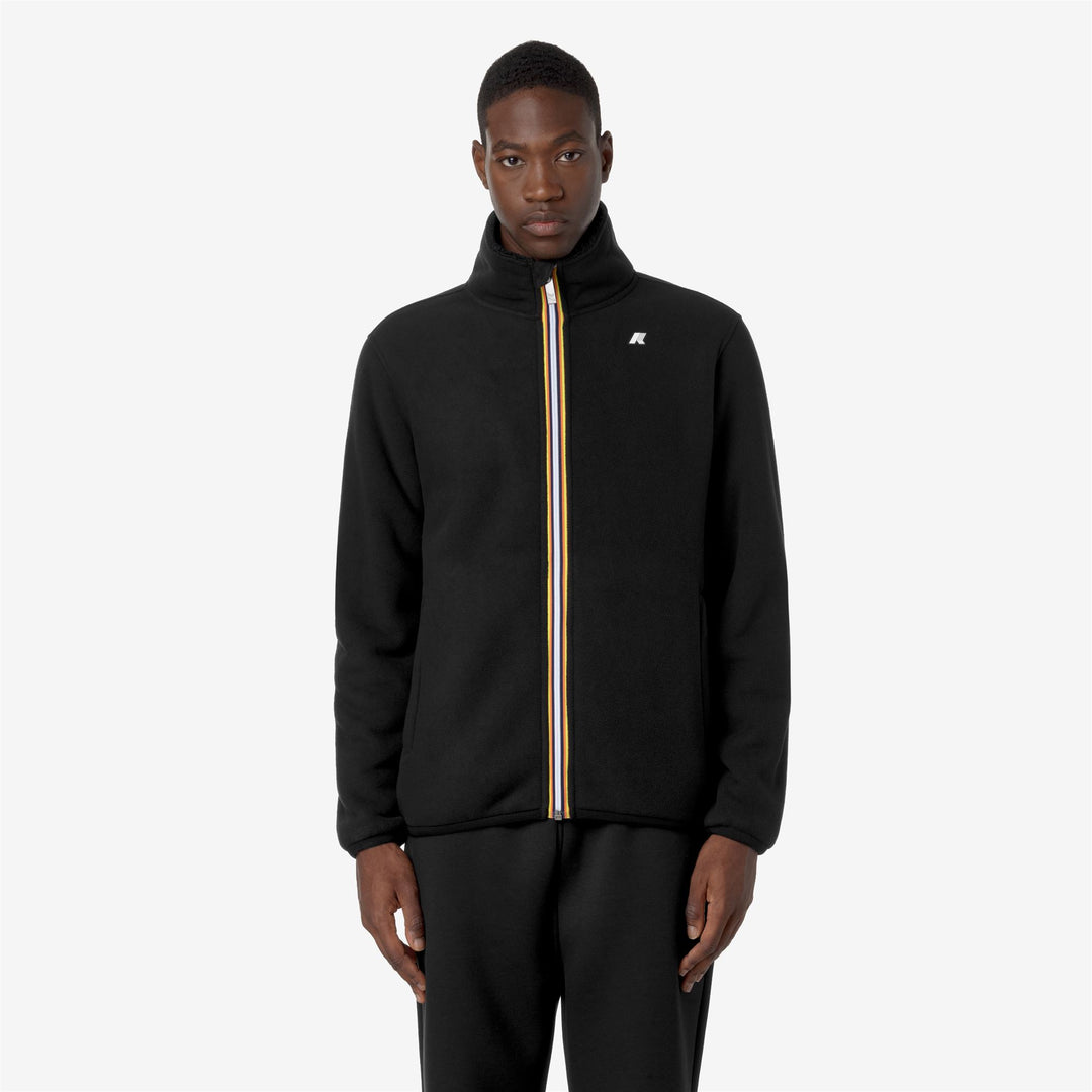 Fleece Man PASCAL SHERPA POLAR Jacket BLACK P-BLACK P Dressed Back (jpg Rgb)		