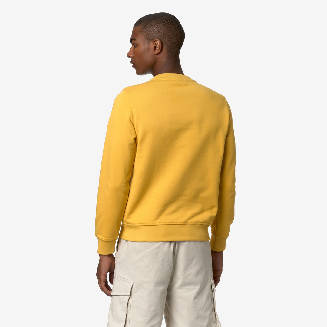 Fleece Man BAPTISTE Jumper YELLOW MIMOSA Dressed Front Double		