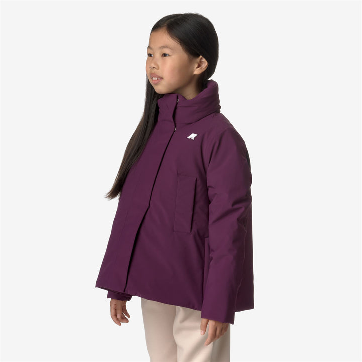 Jackets Girl P. MARLETTE ST WARM Short VIOLET DK PURPLE Detail (jpg Rgb)			