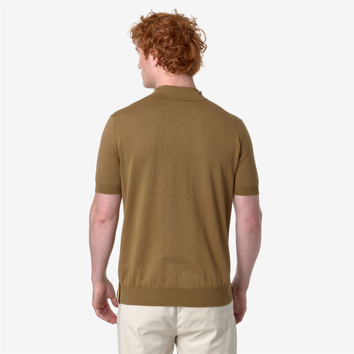 KNITWEAR Man PLEYNE Polo BROWN CORDA Dressed Front Double		