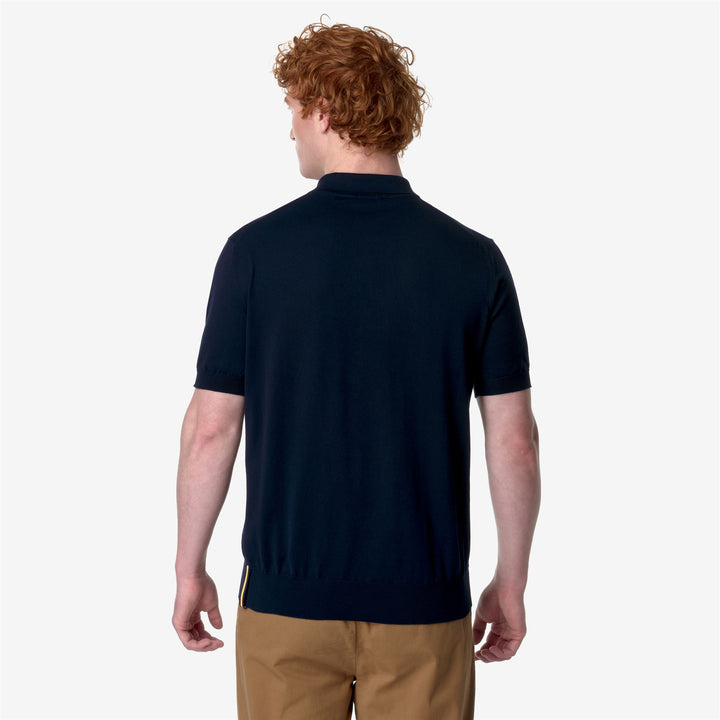 KNITWEAR Man PLEYNE Polo BLUE DEPTH Dressed Front Double		