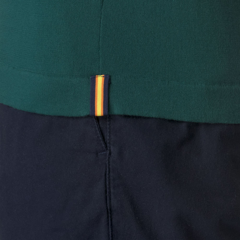 KNITWEAR Man COMBE Pull  Over GREEN JUNE Detail Double				