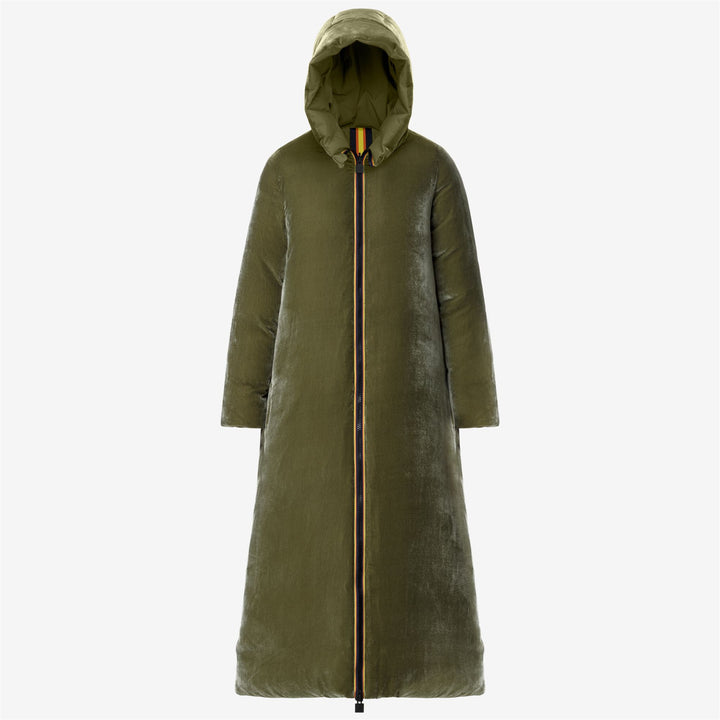 Jackets Woman ORLEN VELVET THERMO DOUBLE Long GREEN WINTER Photo (jpg Rgb)			