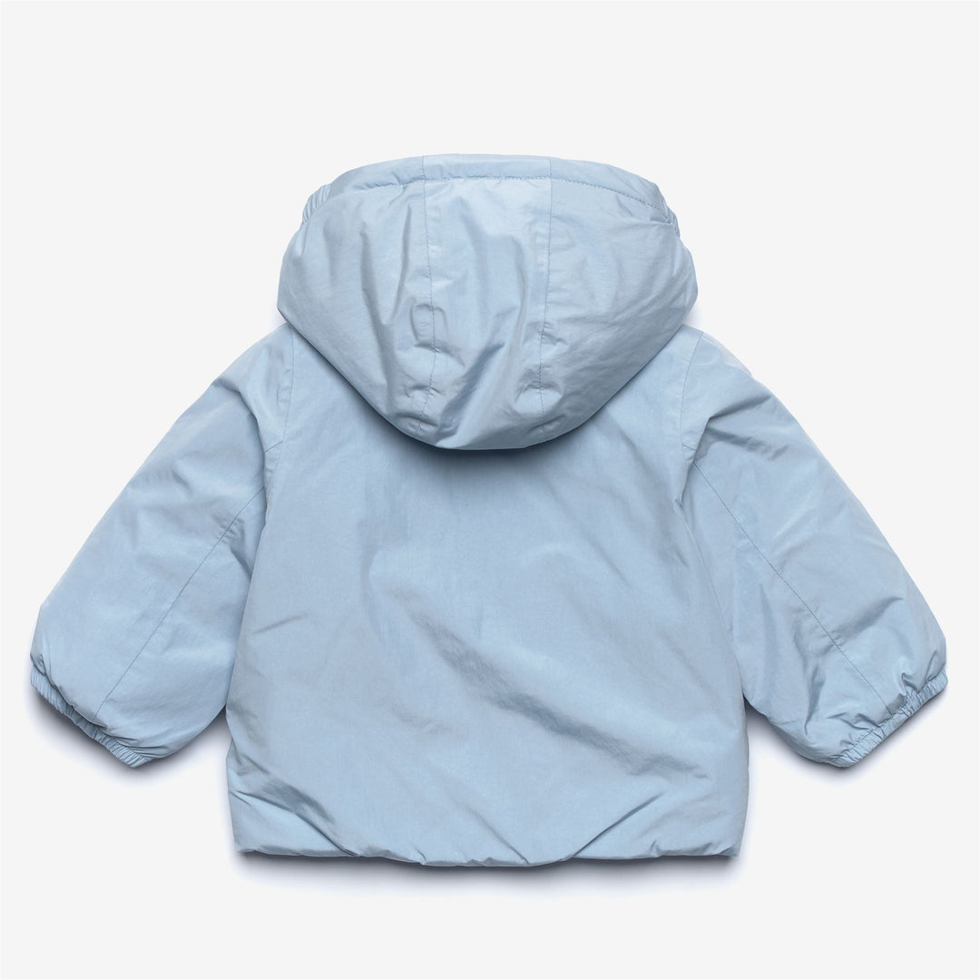 Jackets Kid unisex E. JACK SOFT TOUCH MARMOTTA Short AZURE LT MARINE - GREY GOAT Dressed Front (jpg Rgb)	