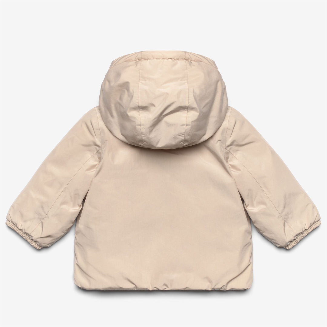 Jackets Kid unisex E. JACK SOFT TOUCH MARMOTTA Short PINK TINT - GREY GOAT Dressed Front (jpg Rgb)	