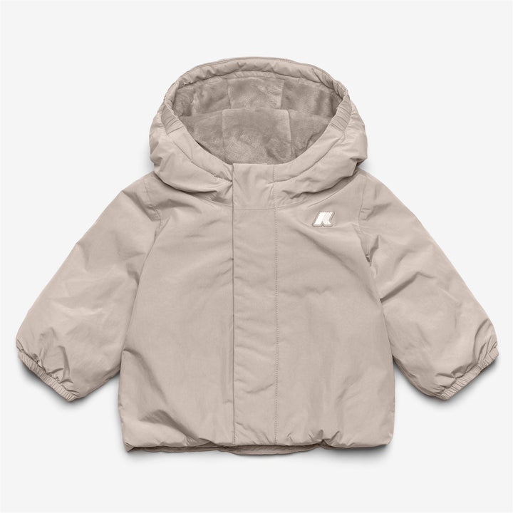 Jackets Kid unisex E. JACK SOFT TOUCH MARMOTTA Short BEIGE G-GREY B Photo (jpg Rgb)			