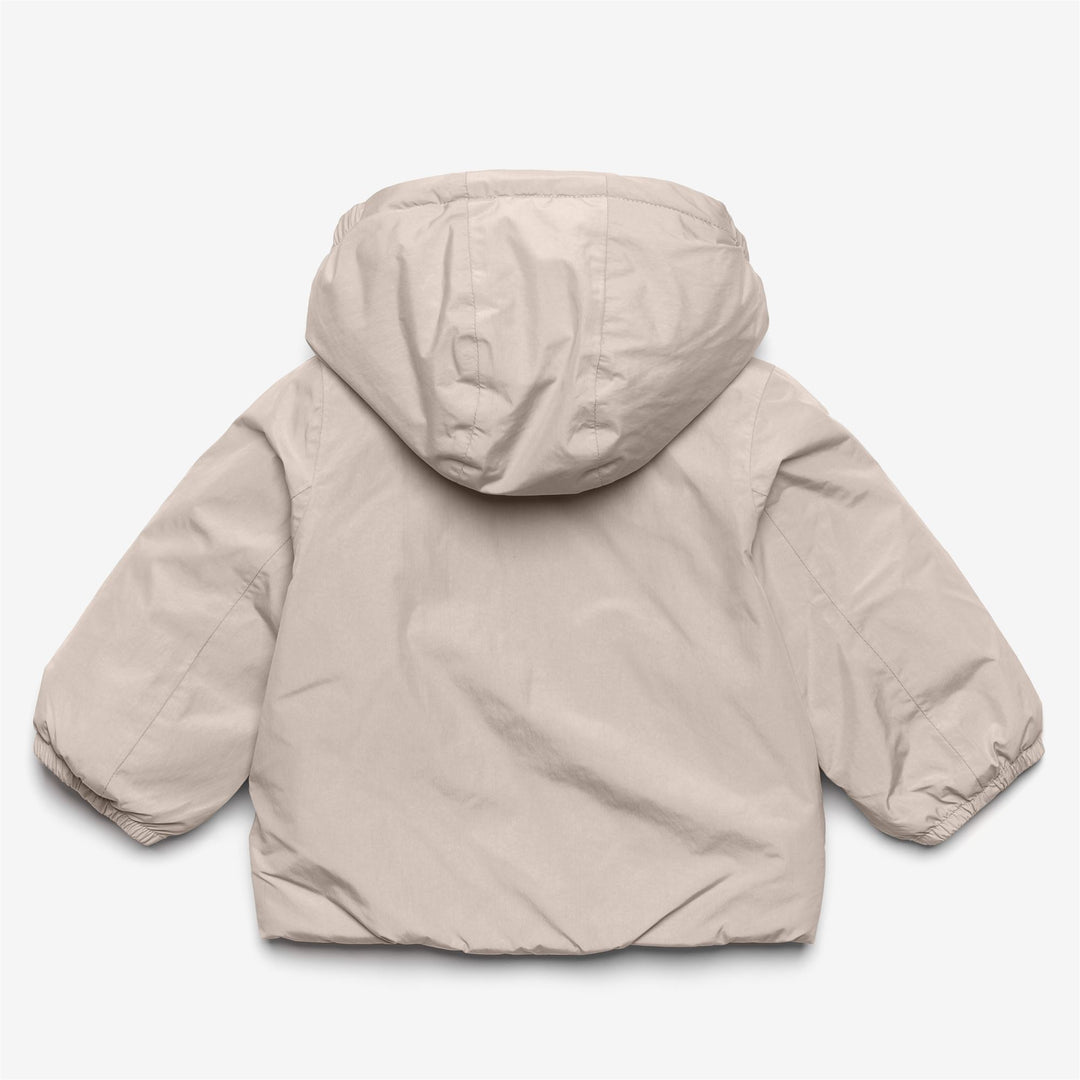 Jackets Kid unisex E. JACK SOFT TOUCH MARMOTTA Short BEIGE G-GREY B Dressed Front (jpg Rgb)	