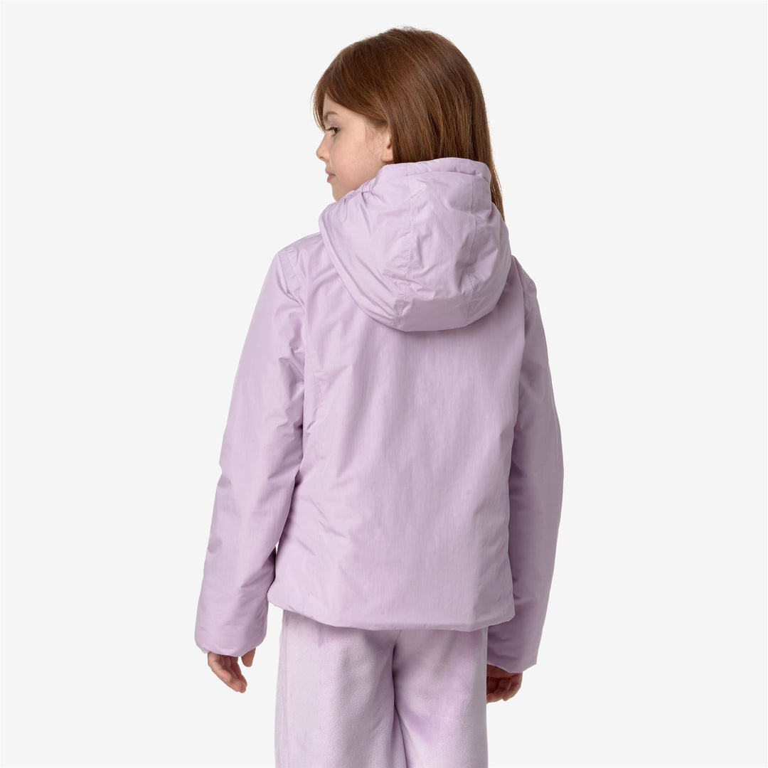 Jackets Girl P. LILY SOFT TOUCH MARMOTTA Short VIOLET LT LILAC - GREY GOAT Dressed Front Double		