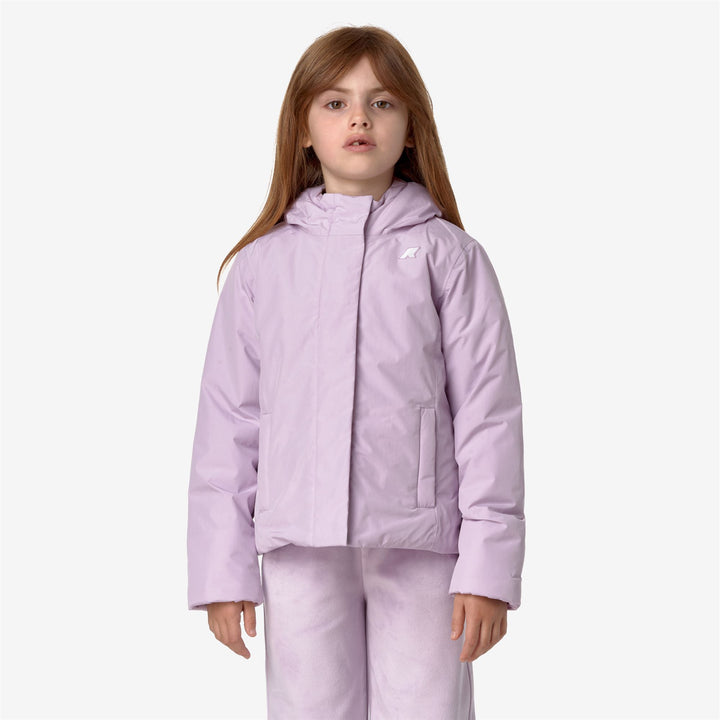 Jackets Girl P. LILY SOFT TOUCH MARMOTTA Short VIOLET LT LILAC - GREY GOAT Dressed Back (jpg Rgb)		