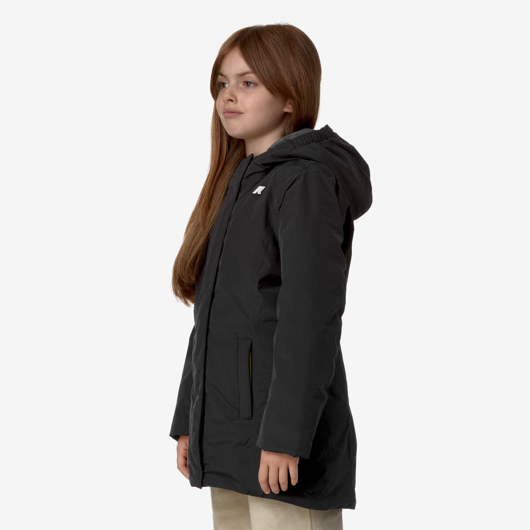 Jackets Girl P. DENISE SOFT TOUCH MARMOTTA Mid BLACK P-BLUE A Detail (jpg Rgb)			