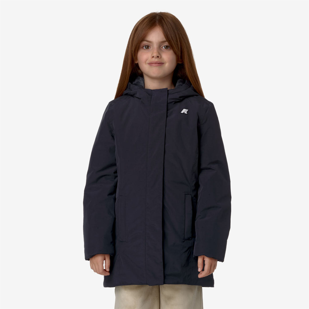 Jackets Girl P. DENISE SOFT TOUCH MARMOTTA Mid BLUE D-BLUE A Dressed Back (jpg Rgb)		