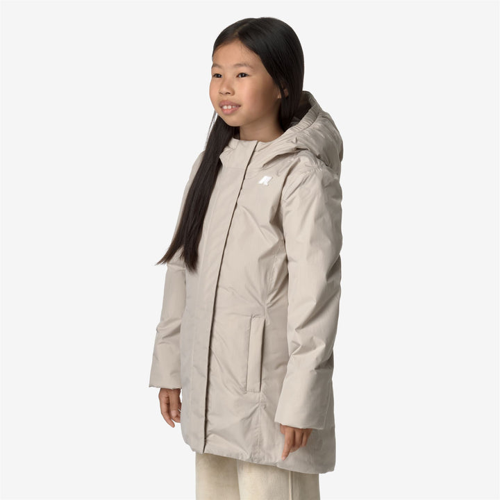 Jackets Girl P. DENISE SOFT TOUCH MARMOTTA Mid BEIGE G-GREY B Detail (jpg Rgb)			