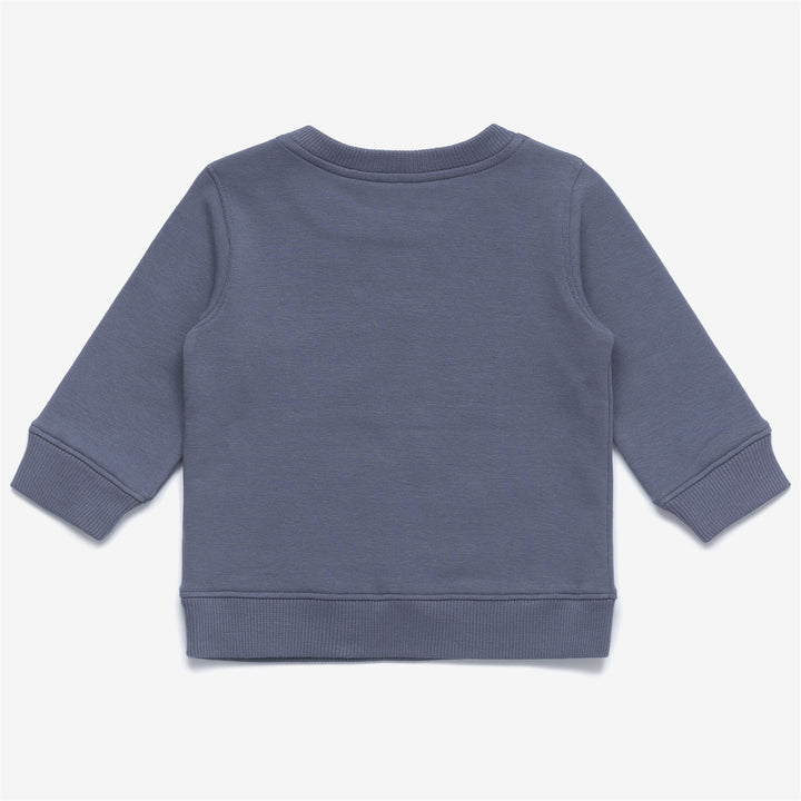 SETS Kid unisex E. SET BAPTISTELLE MICKETTE Pants / Sweater GREY BLUE AVIO Dressed Front (jpg Rgb)	