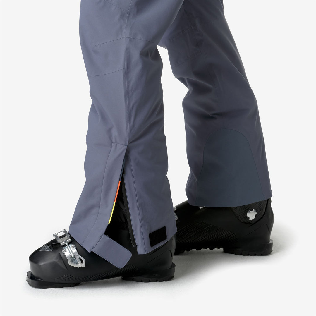 Pants Man AVRIEUX MICROTWILL 2L Sport Trousers GREY BLUE AVIO Detail Double				