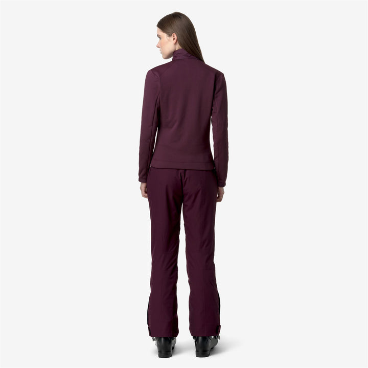 Pants Woman BONNEVAL MICROTWILL 2L Sport Trousers VIOLET DK PURPLE Dressed Front Double		