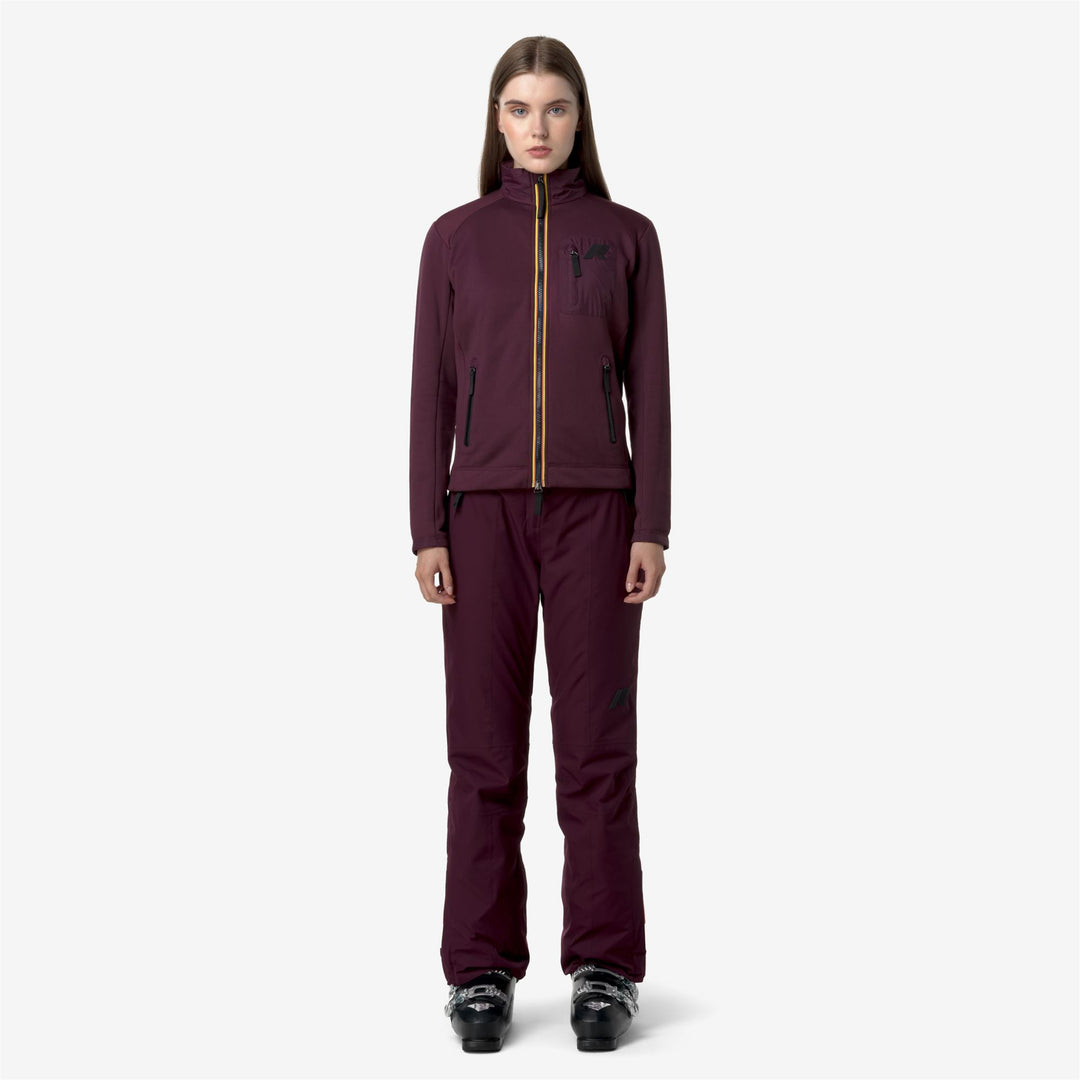 Pants Woman BONNEVAL MICROTWILL 2L Sport Trousers VIOLET DK PURPLE Dressed Back (jpg Rgb)		