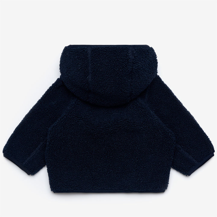 Fleece Kid unisex E. JANNE POLAR Hoodie Full Zip BLUE D-BLUE D Dressed Front (jpg Rgb)	