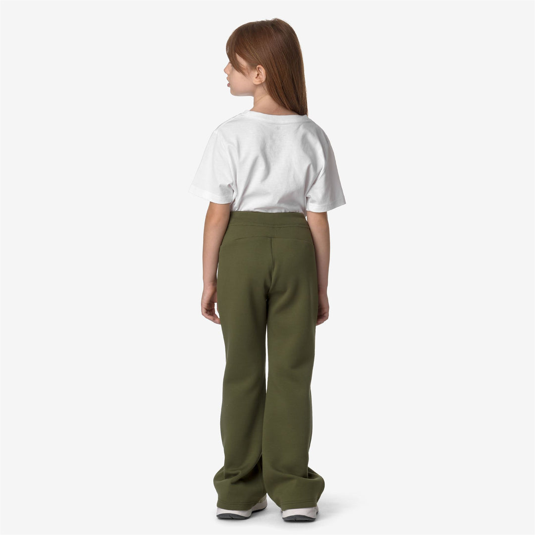 Pants Girl P. JANINNE LIGHT SPACER Sport Trousers GREEN CYPRESS Dressed Front Double		