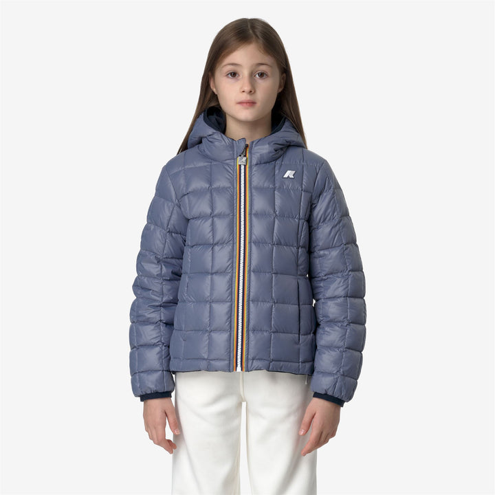 Jackets Girl P. LILY ST THERMO DOUBLE Short BLUE D-GREY BLUE A Detail Double				