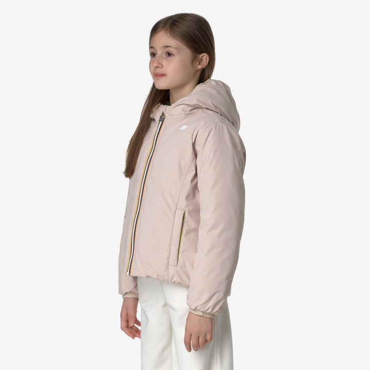 Jackets Girl P. LILY ST THERMO DOUBLE Short PINK TINT - GREEN CYPRESS Detail (jpg Rgb)			