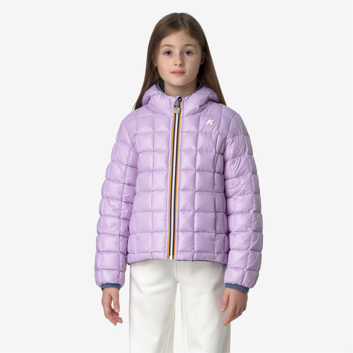 Jackets Girl P. LILY ST THERMO DOUBLE Short GREY BLUE AVIO - VIOLET LT LILAC Detail Double				