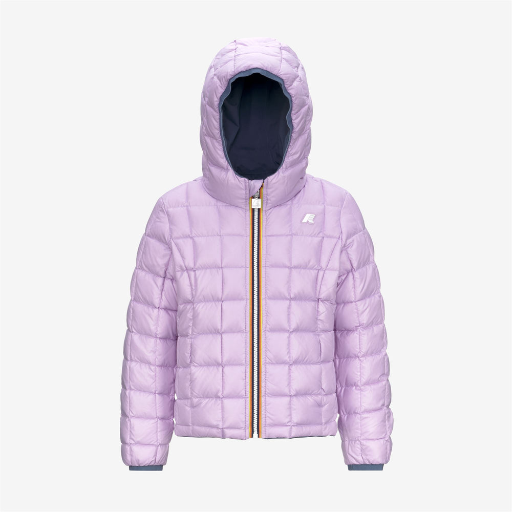 Jackets Girl P. LILY ST THERMO DOUBLE Short GREY BLUE AVIO - VIOLET LT LILAC Dressed Front (jpg Rgb)	