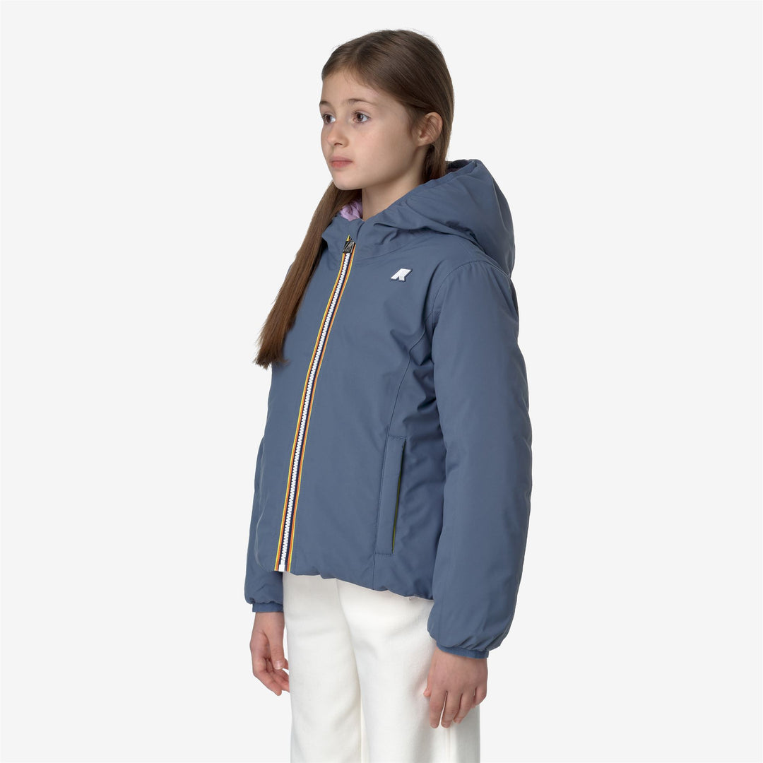 Jackets Girl P. LILY ST THERMO DOUBLE Short GREY BLUE AVIO - VIOLET LT LILAC Detail (jpg Rgb)			