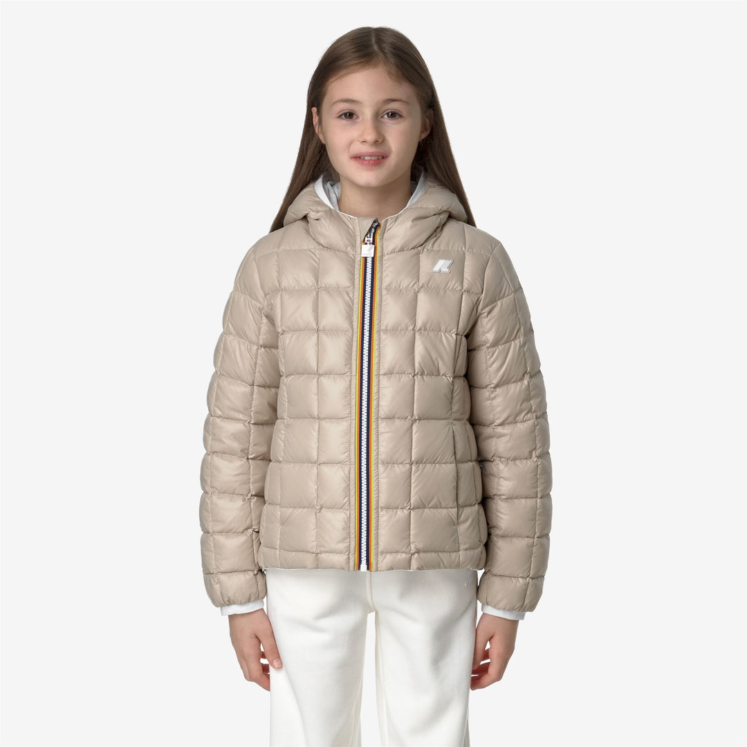 Jackets Girl P. LILY ST THERMO DOUBLE Short WHITE GARDENIA-NATURAL Detail Double				