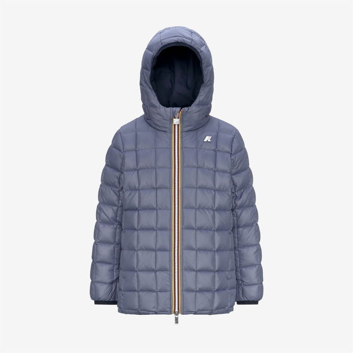 Jackets Girl P. SOPHIE ST THERMO DOUBLE Mid BLUE D-GREY BLUE A Dressed Front (jpg Rgb)	