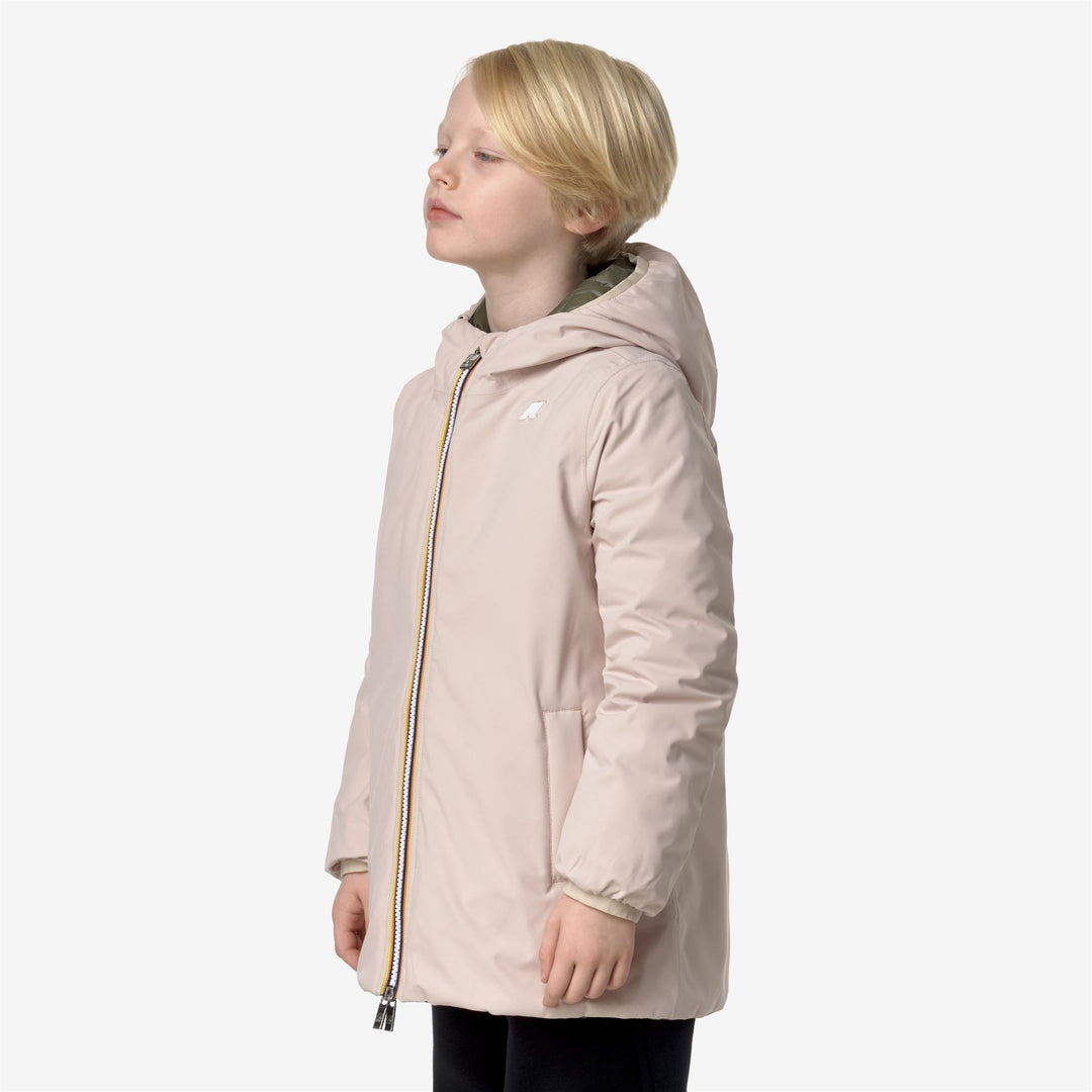 Jackets Girl P. SOPHIE ST THERMO DOUBLE Mid PINK TINT - GREEN CYPRESS Detail (jpg Rgb)			