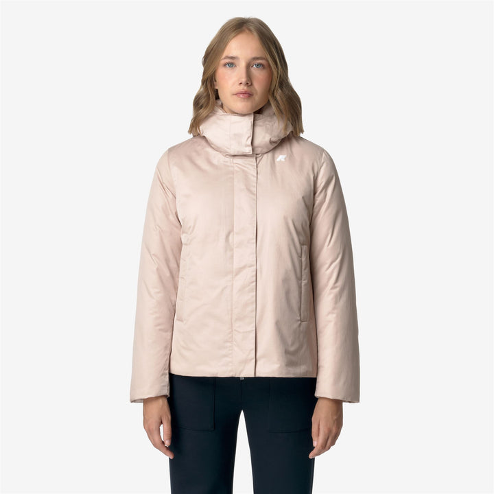 Jackets Woman KALA SATIN THERMO Short PINK TINT Dressed Back (jpg Rgb)		