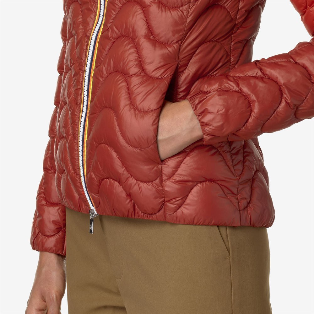 Jackets Woman LILY QUILTED WARM Short RED POMPEIAN Detail Double				