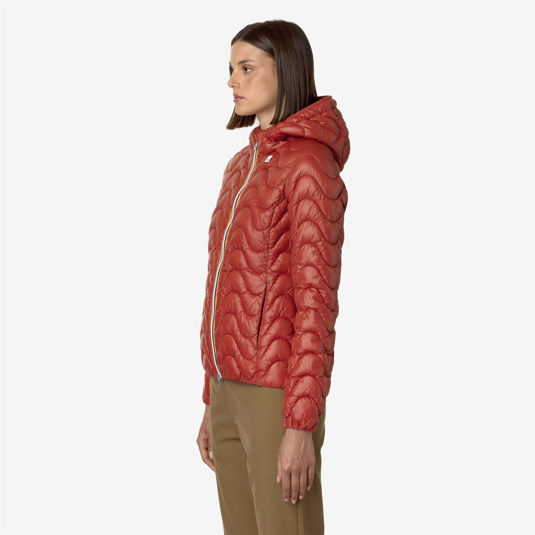 Jackets Woman LILY QUILTED WARM Short RED POMPEIAN Detail (jpg Rgb)			