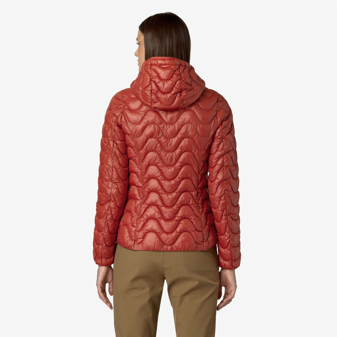 Jackets Woman LILY QUILTED WARM Short RED POMPEIAN Dressed Front Double		