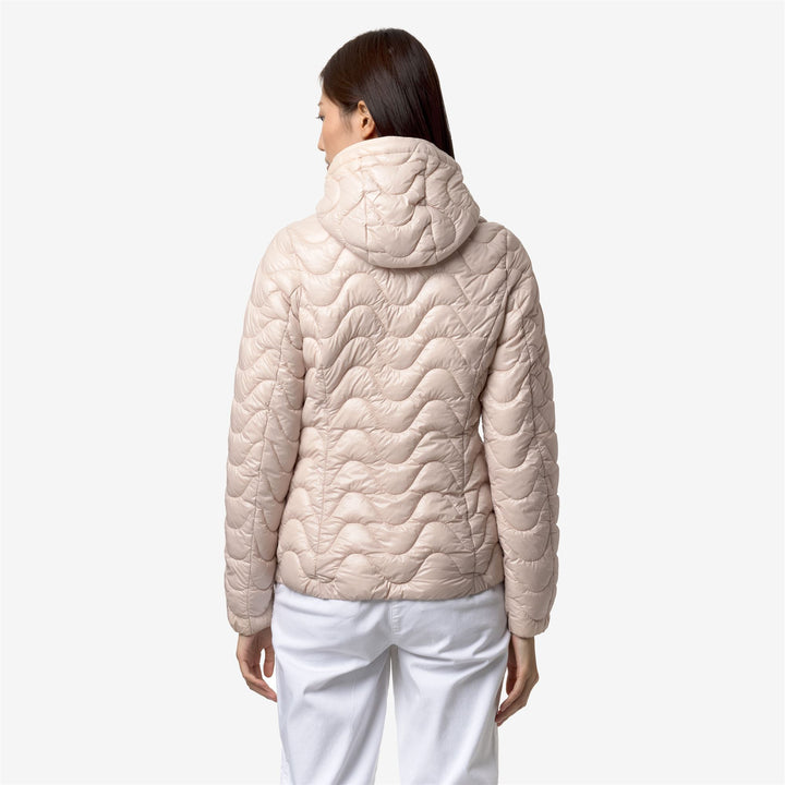 Jackets Woman LILY QUILTED WARM Short PINK GARDENIA Dressed Front Double		