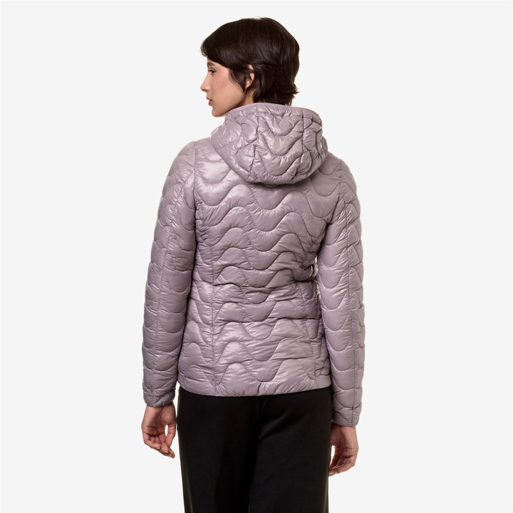 Jackets Woman LILY QUILTED WARM Short VIOLET DUSTY Dressed Front Double		