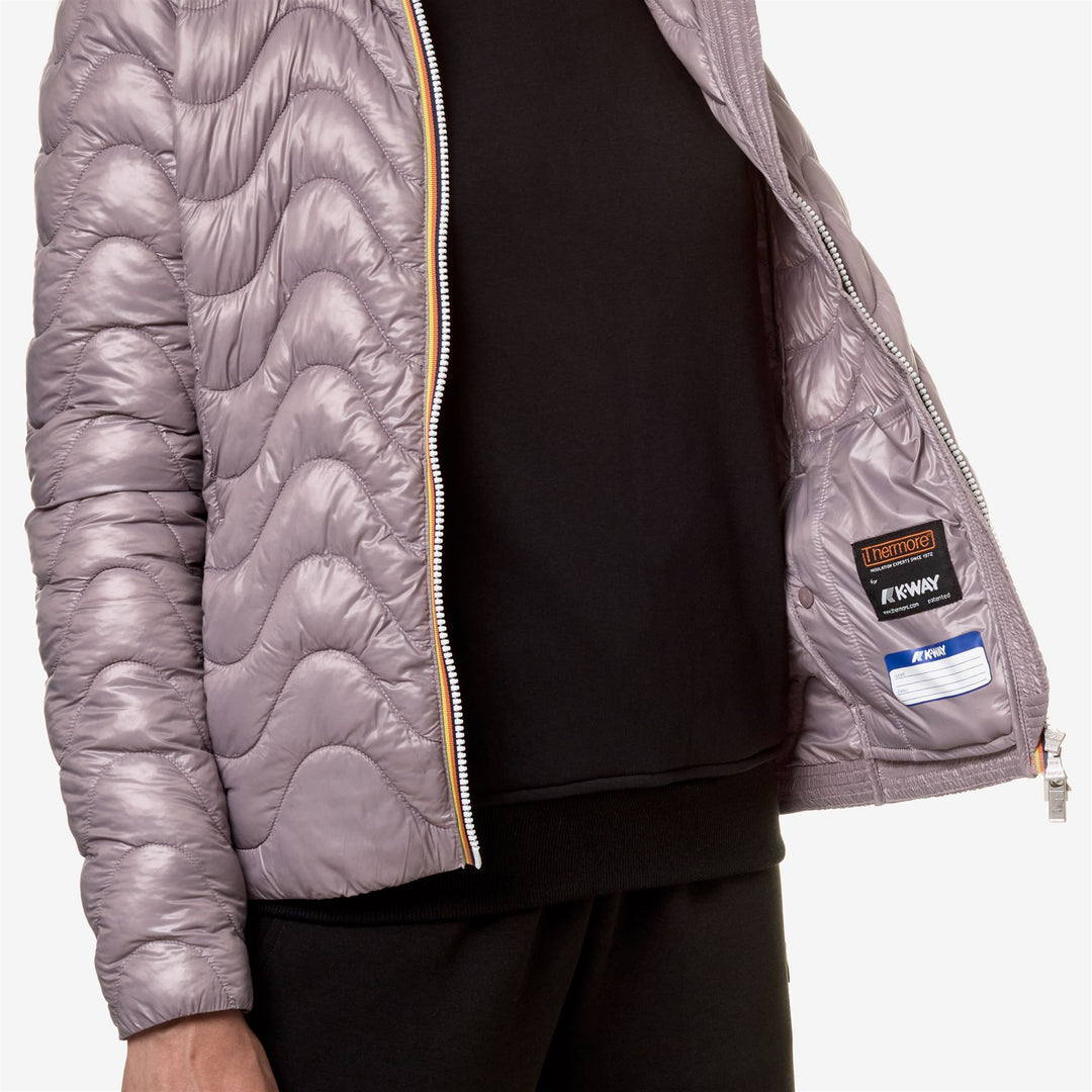 Jackets Woman LILY QUILTED WARM Short VIOLET DUSTY Detail Double				