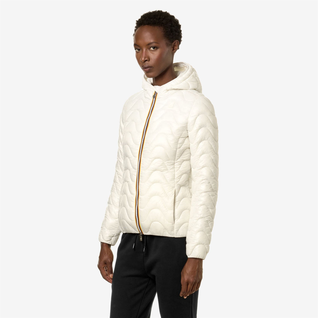 Jackets Woman LILY QUILTED WARM Short WHITE GARDENIA Detail (jpg Rgb)			