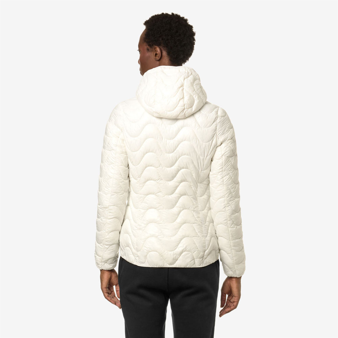 Jackets Woman LILY QUILTED WARM Short WHITE GARDENIA Dressed Front Double		