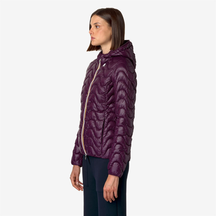 Jackets Woman LILY QUILTED WARM Short VIOLET DK PURPLE Detail (jpg Rgb)			