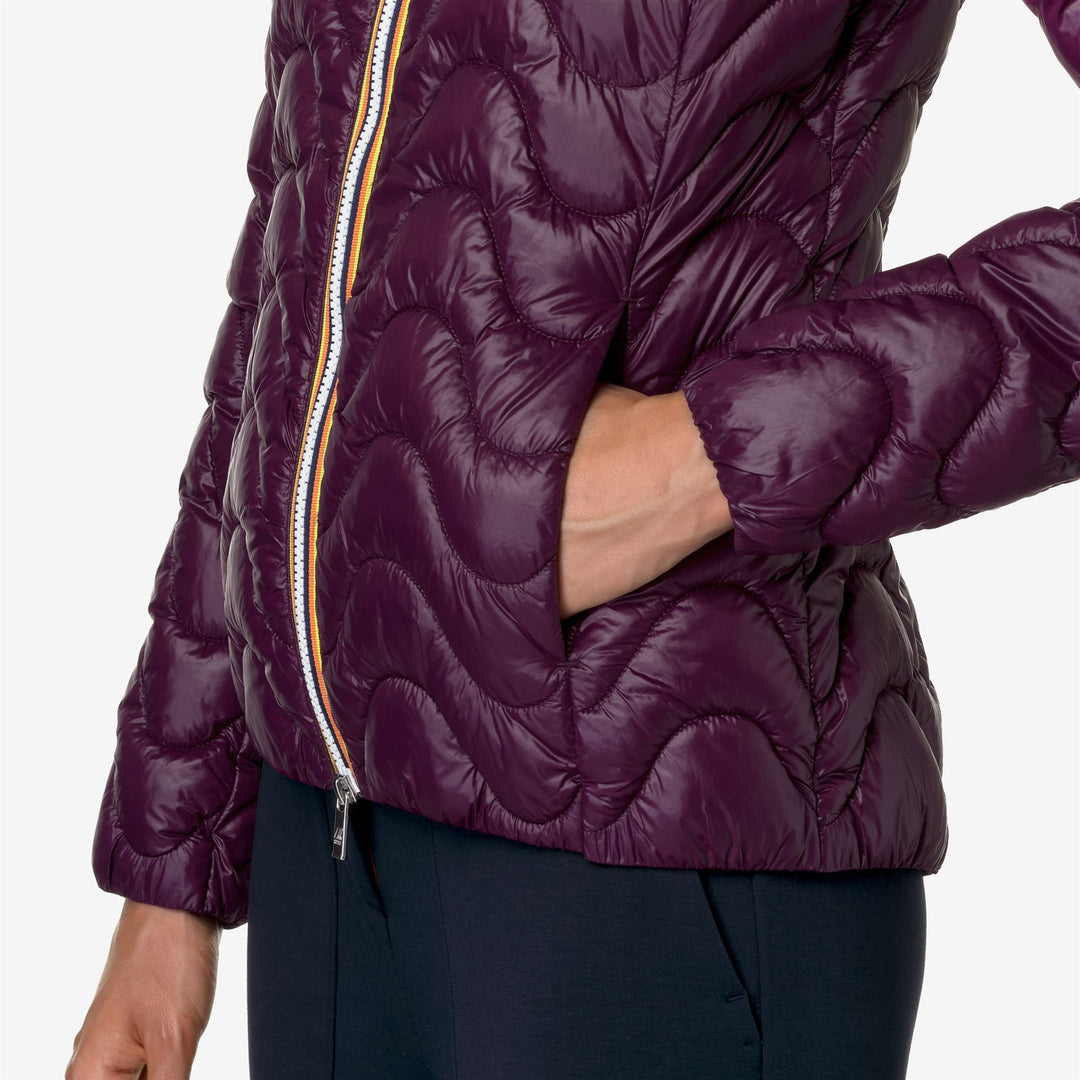 Jackets Woman LILY QUILTED WARM Short VIOLET DK PURPLE Detail Double				