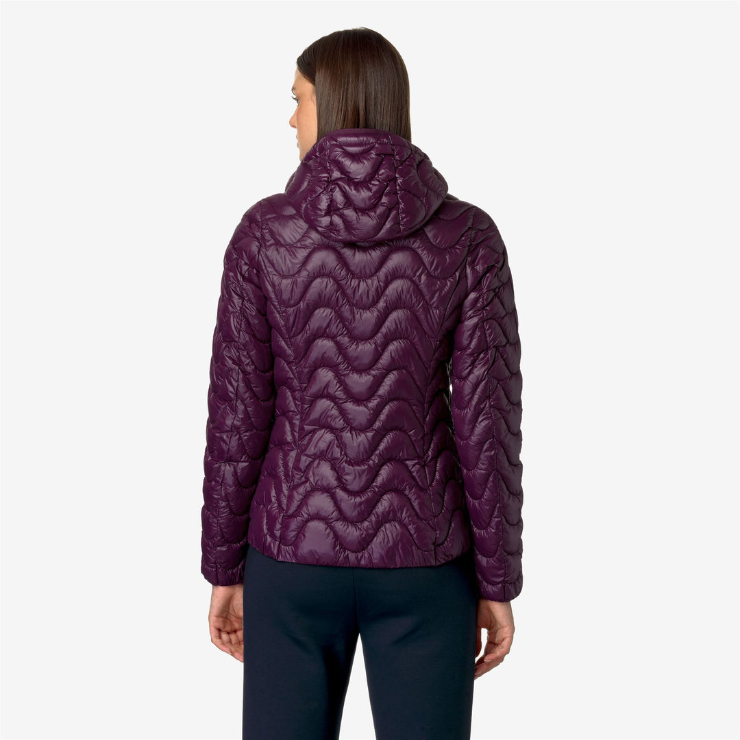 Jackets Woman LILY QUILTED WARM Short VIOLET DK PURPLE Dressed Front Double		