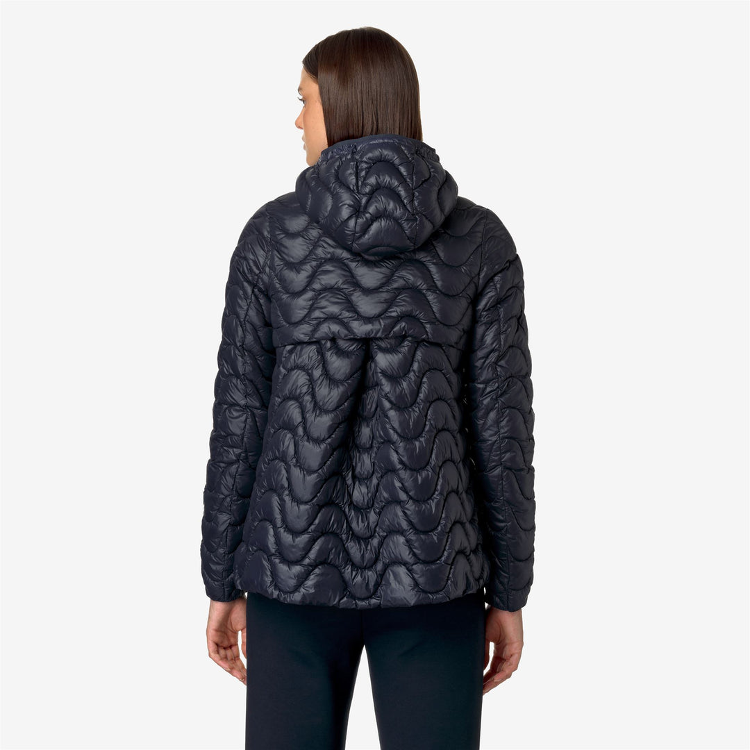 Jackets Woman MADLAINE QUILTED WARM Mid BLUE DEPTH Dressed Front Double		