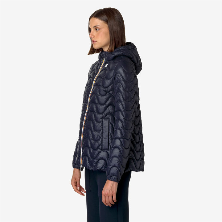 Jackets Woman MADLAINE QUILTED WARM Mid BLUE DEPTH Detail (jpg Rgb)			