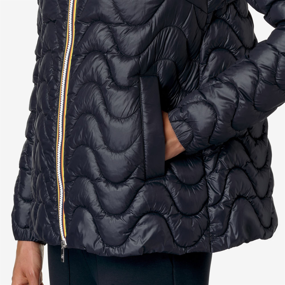 Jackets Woman MADLAINE QUILTED WARM Mid BLUE DEPTH Detail Double				